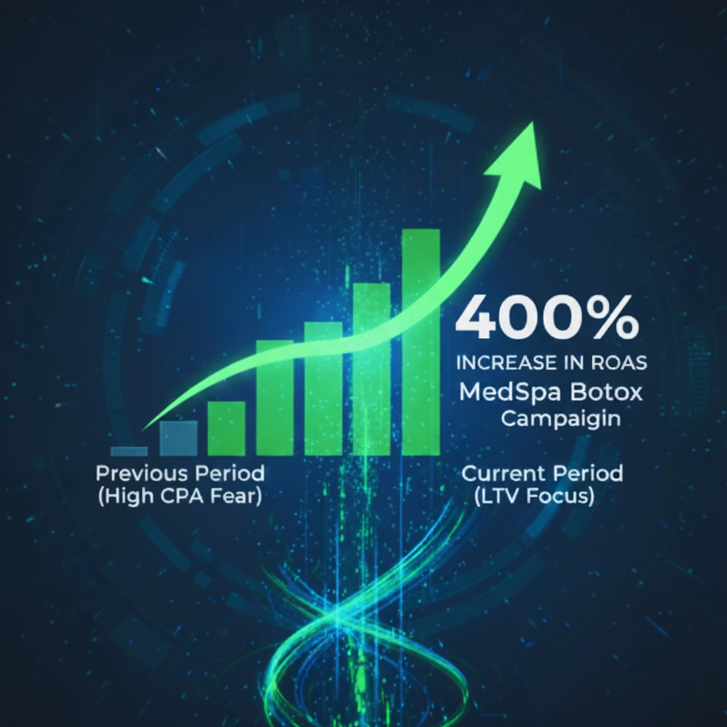 MedSpa lifetime value chart showing 4x ROAS