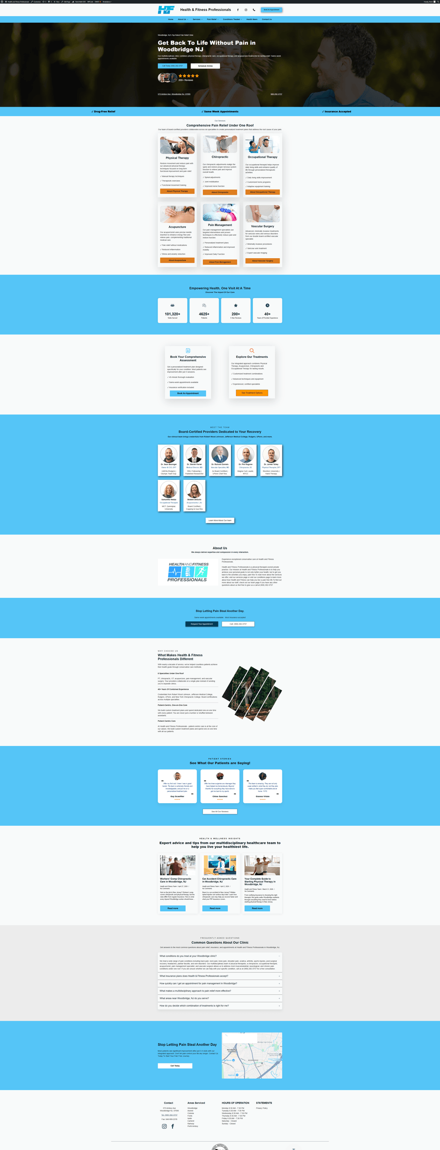 Health & Fitness Professionals website, designed by Regtek Consulting